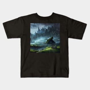 The Edge of the Misty Mountains Kids T-Shirt